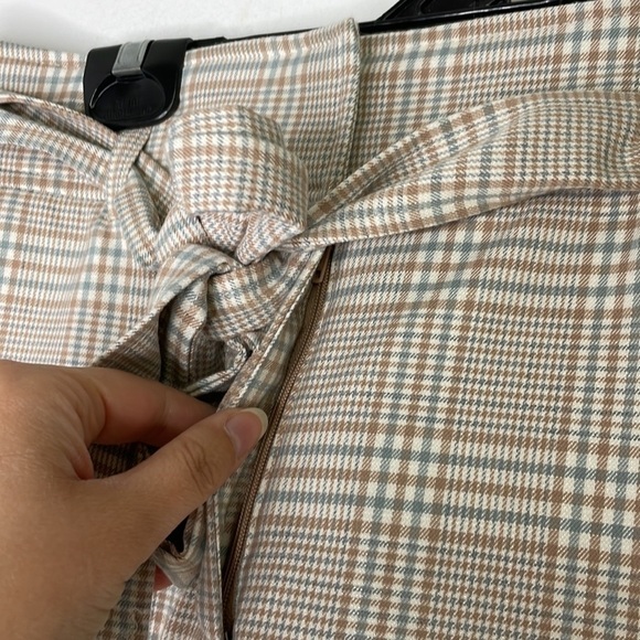 NWOT Joie plaid high waisted straight legs trousers - Picture 4 of 8